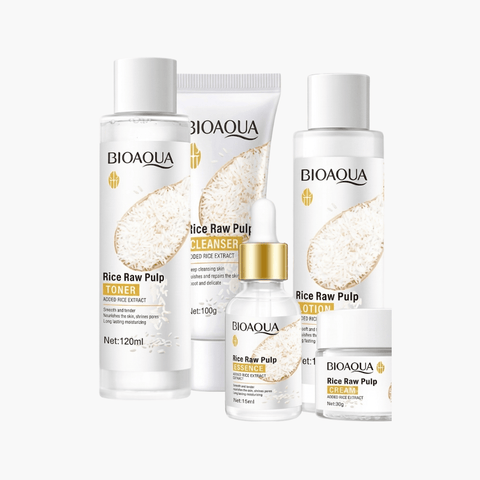 Bioaqua Rice Face & Body Care Set - 6-in-1 Anti-Pigment & Moisturising Kit