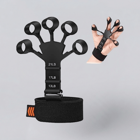 Metal-Hook Grip Strength Trainer - Adjustable Resistance Finger Exerciser for Athletes & Musicians