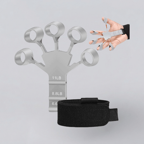 Metal-Hook Grip Strength Trainer - Adjustable Resistance Finger Exerciser for Athletes & Musicians