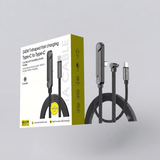 240W SuperCharge 360° Rotating Invisible Stand Detachable 2-in-1 Charging Cable