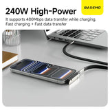 240W SuperCharge 360° Rotating Invisible Stand Detachable 2-in-1 Charging Cable