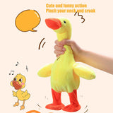 158 Songs Electric Yellow Duck Plush Toy Singing, Dancing & Walking Interactive Toy for Kids