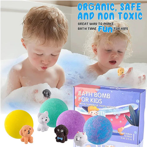 Bath Bombs for Kids with Toys Inside , 12 Pieces