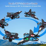 RC Fighter Plane (Easy Fly Toy with LED Lights & USB Charging)