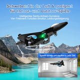 RC Fighter Plane (Easy Fly Toy with LED Lights & USB Charging)