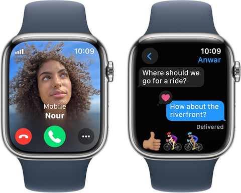 Apple Watch Series 9, GPS + Callular With Stainless Steel Master Version || ساعة أبل من السلسلة 9، مزودة بنظام تحديد المواقع العالمي (GPS)