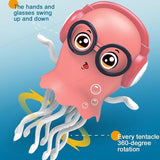 Dancing Jellyfish Toy, Light-up Musical Octopus with 360° Rotating