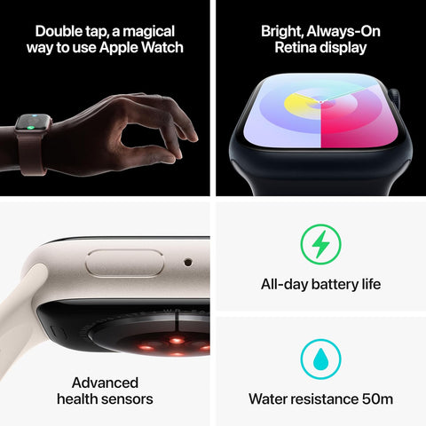 Apple Watch Series 9, GPS + Callular With Stainless Steel Master Version || ساعة أبل من السلسلة 9، مزودة بنظام تحديد المواقع العالمي (GPS)