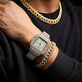 Luxury Gold Watch Necklace And Bracelet Set
