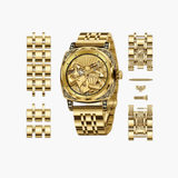 Skeleton Automatic Watch Stainless Steel Strap, Elegant Timepiece for Men, Luxury Watch