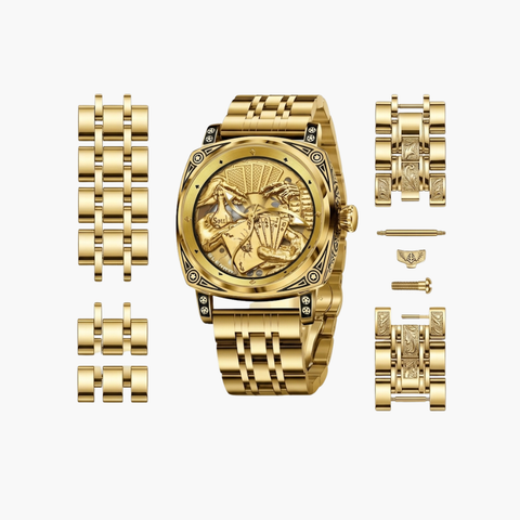 Skeleton Automatic Watch Stainless Steel Strap, Elegant Timepiece for Men, Luxury Watch