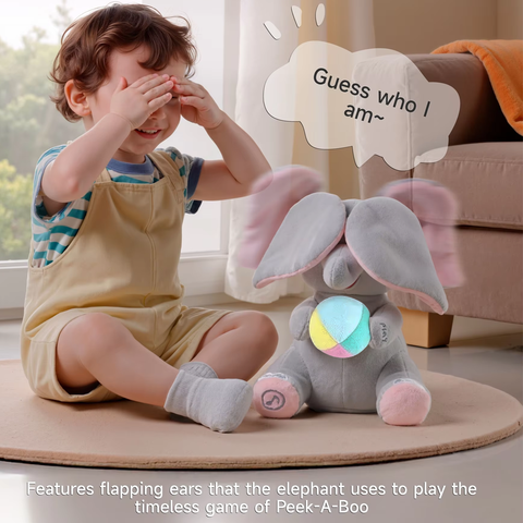 Kids Toy ,  Elephant Plush with Music Interactive & Fun